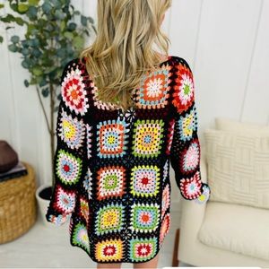 NWT beautiful granny patch cardigan